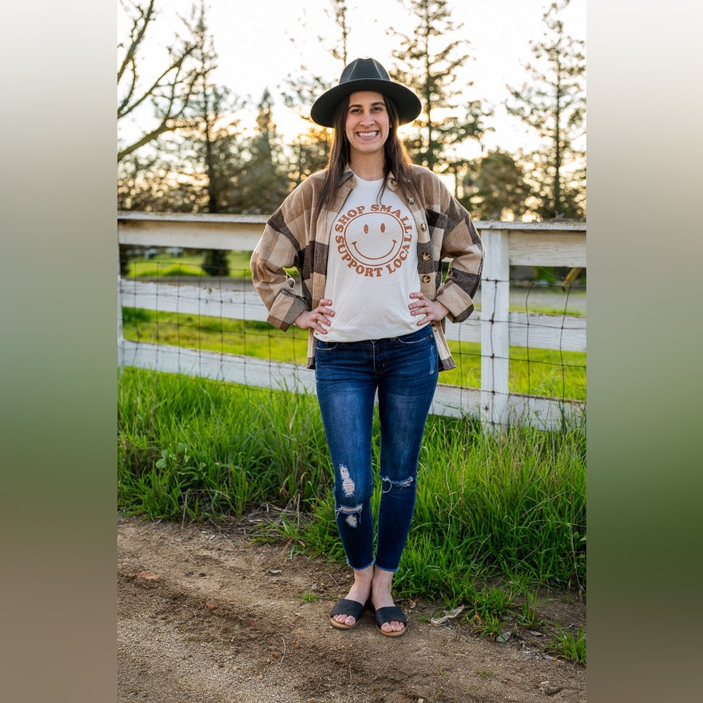 Shop Small & Local Smile Tee - Picture 2 of 3